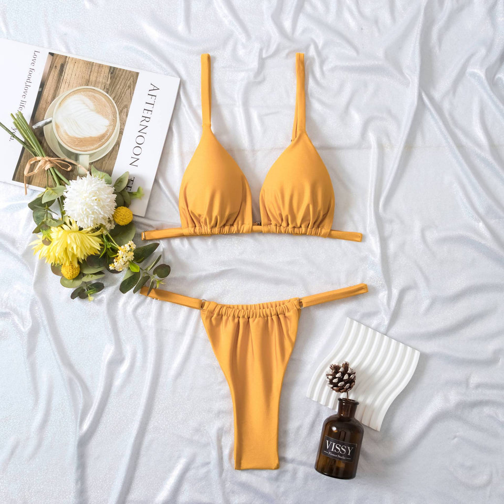 2-Piece Micro Swimsuit Thong Brazilian Bikini Set