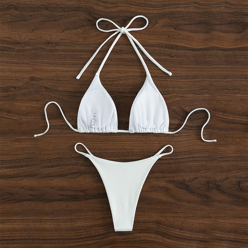 2 Pieces Sexy Bikini Set Solid Swimsuits