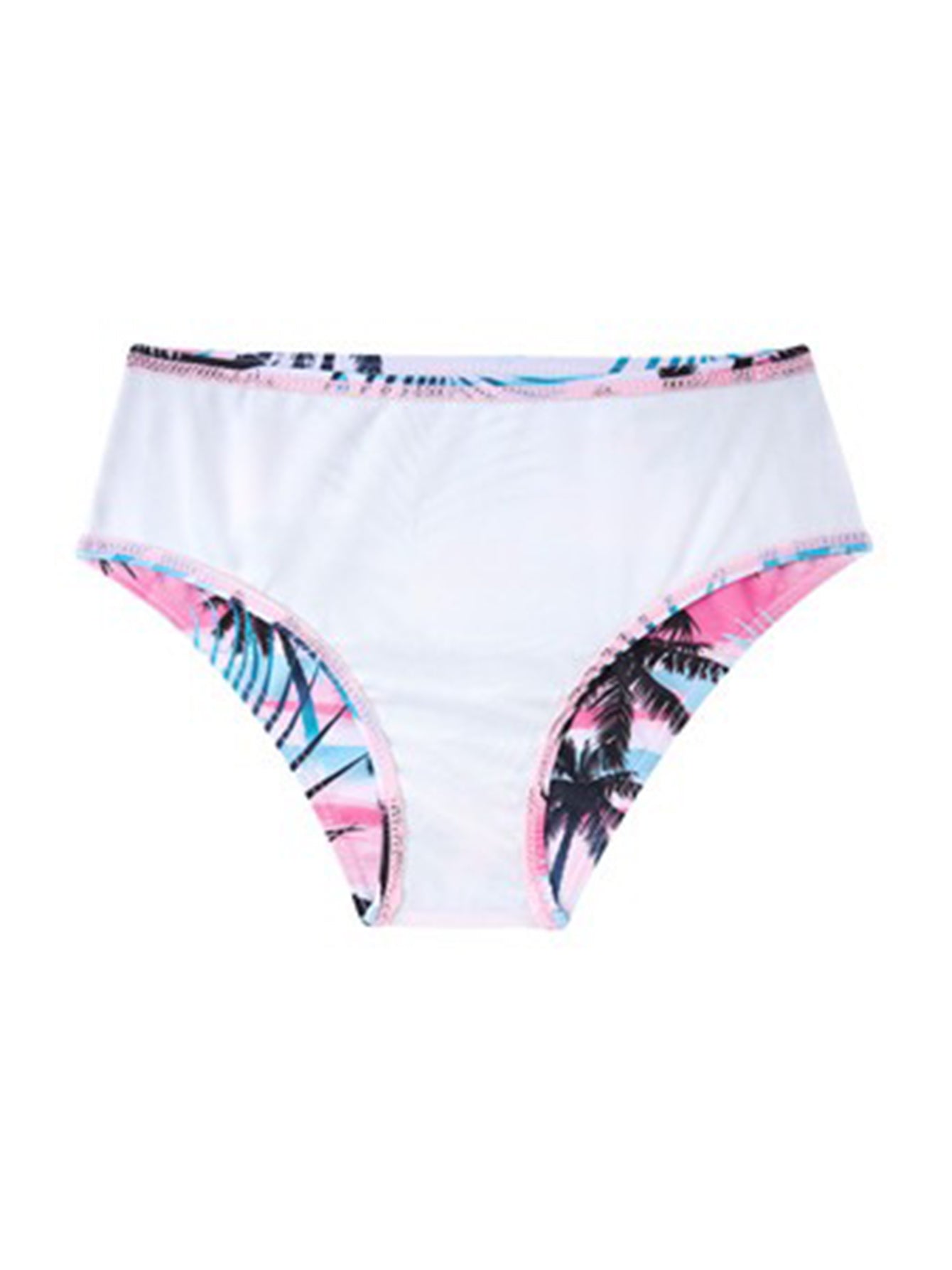 Three pieces swimsuit with skirt for young girls