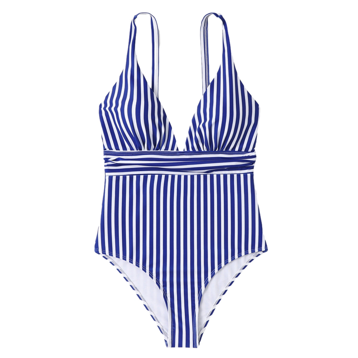 Women One Piece Swimwear Sexy V Neck Striped Women Swimsuit