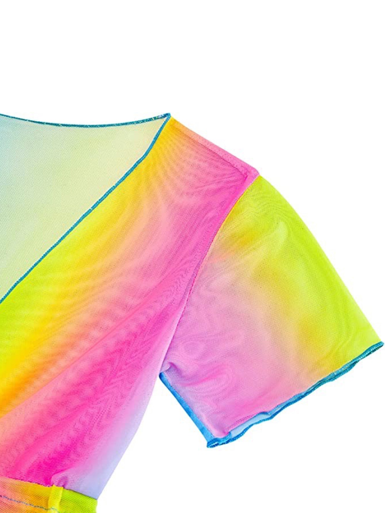 Three pieces girls swimwear fashion colorful swimwear with coverup