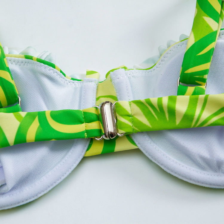 2 Pieces Sexy Bikini Set Floral Print Young Girls Swimwear