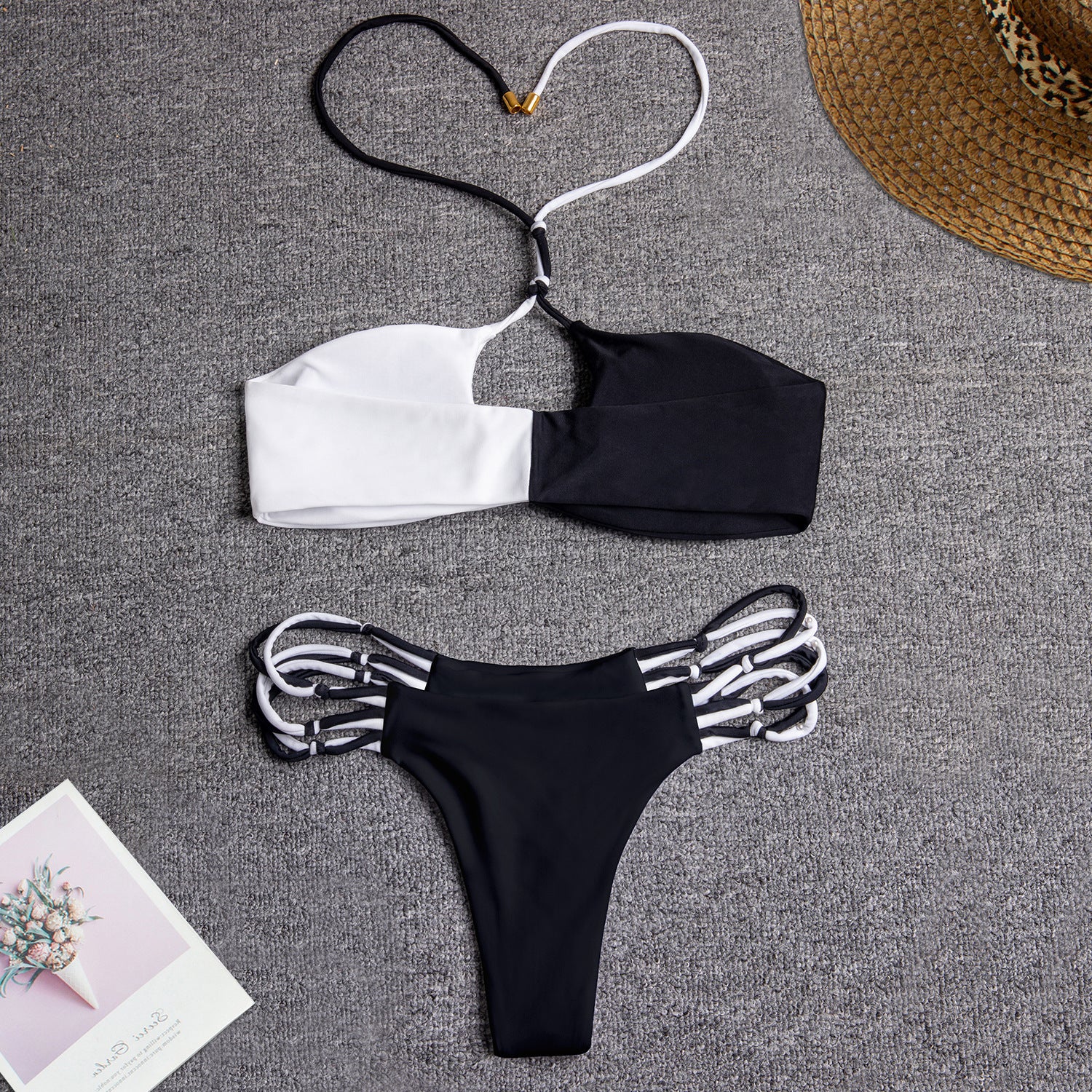 High Quality Two Pieces Patchwork Women Designer Swimwear
