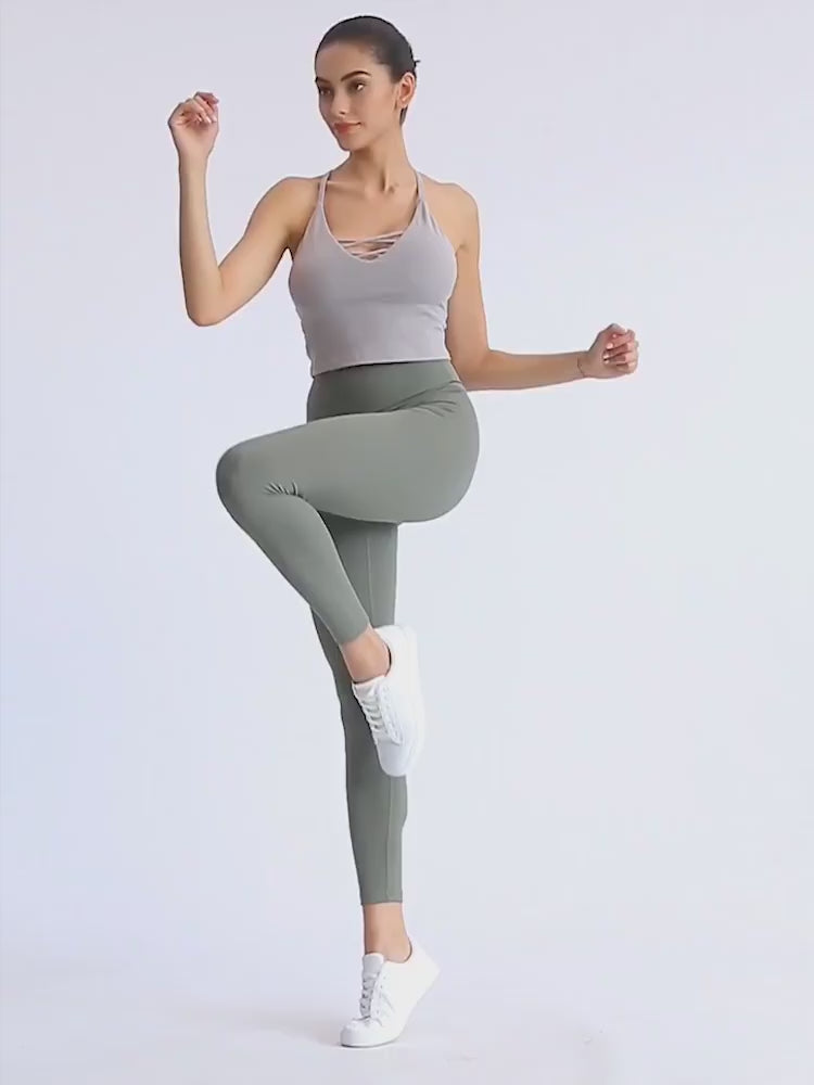 Sexy Ladies High Waist Breathable Soft Gym Fitness Leggings