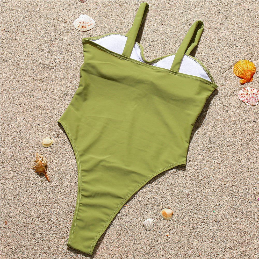 One Piece Sexy High Leg Cut Swimsuit